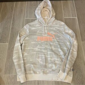 Puma Women's Light Gray Camouflage Hoodie